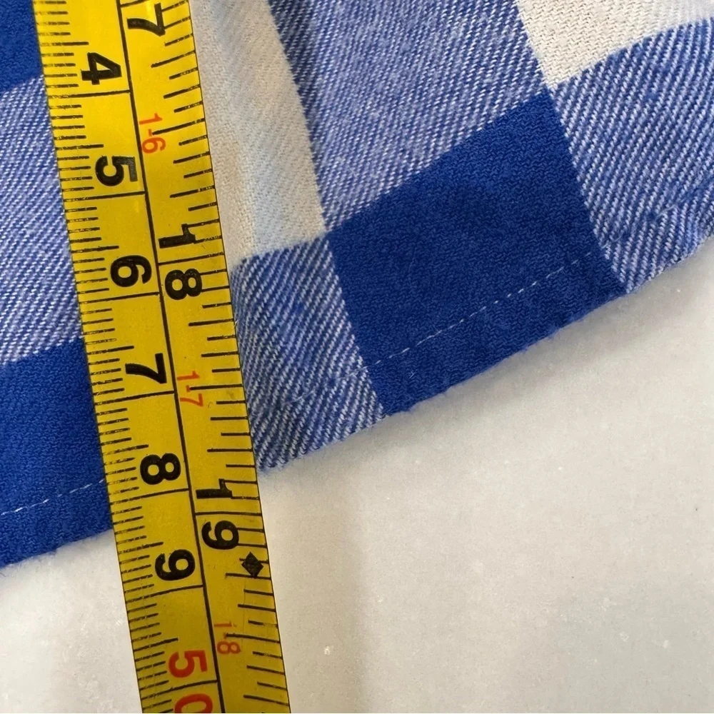 RALPH LAUREN BLUE PLAID COTTON TWILL SHIRT DRESS SIZE 24 MONTHS